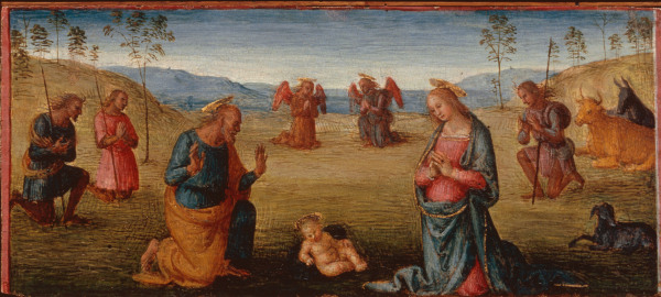 Adoration of the Child / Perugino à Pierto di Cristoforo Vanucci (alias Perugino ou le Perugin)