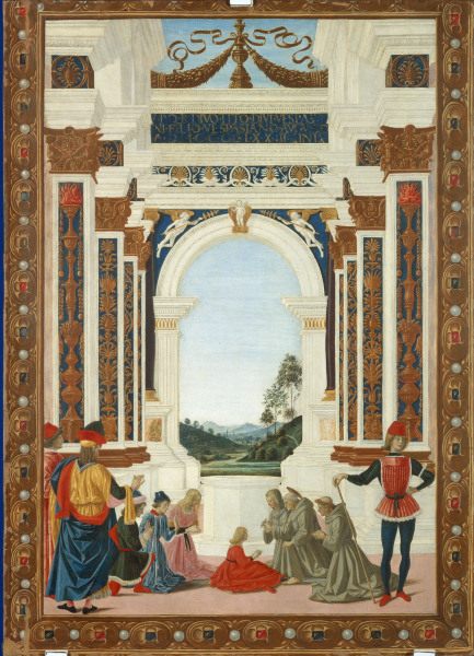 Miracle of St.Bernard / Perugino à Pierto di Cristoforo Vanucci (alias Perugino ou le Perugin)