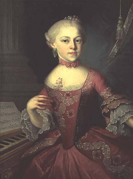 Maria-Anna Mozart, called 'Nannerl'(1751-1829), sister of Wolfgang Amadeus Mozart à Peter Anton Lorenzoni