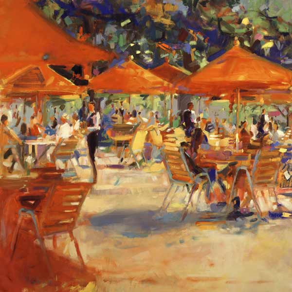 Le Cafe du Jardin (oil on canvas)  à Peter  Graham