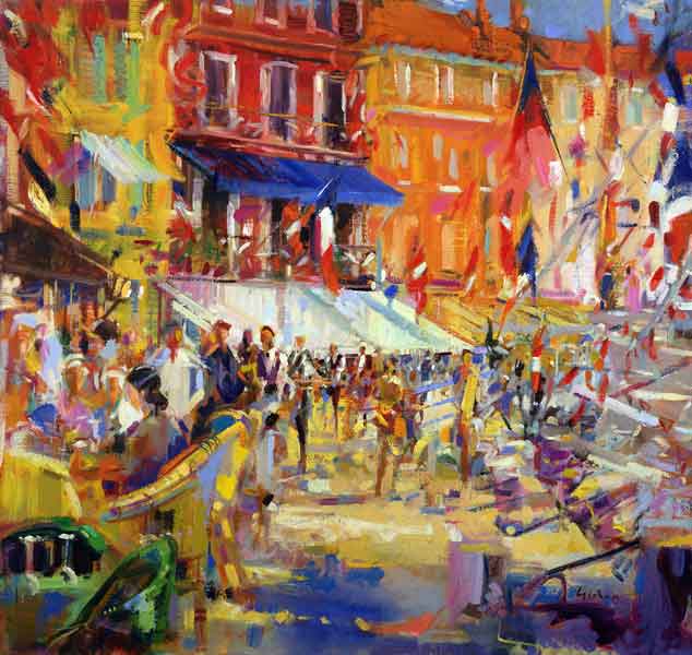 Port Promenade, Saint-Tropez (oil on canvas)  à Peter  Graham