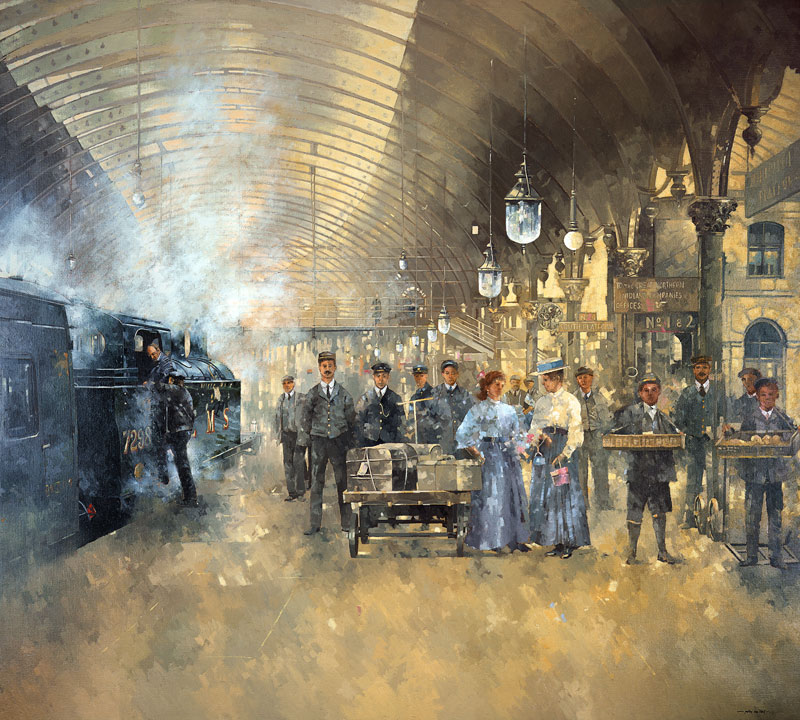 York Railway Station (oil on canvas)  à Peter  Miller