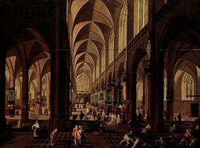 l'intérieur de la cathédrale d'Anvers (ornements effilocher le Francken III )