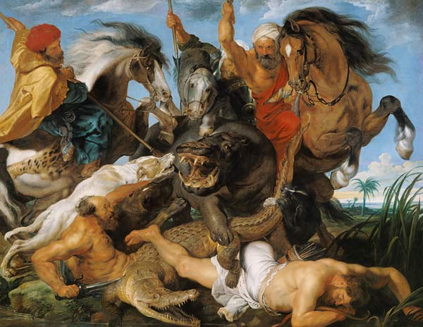Chasse à l'hippopotame et au crocodile à Peter Paul Rubens