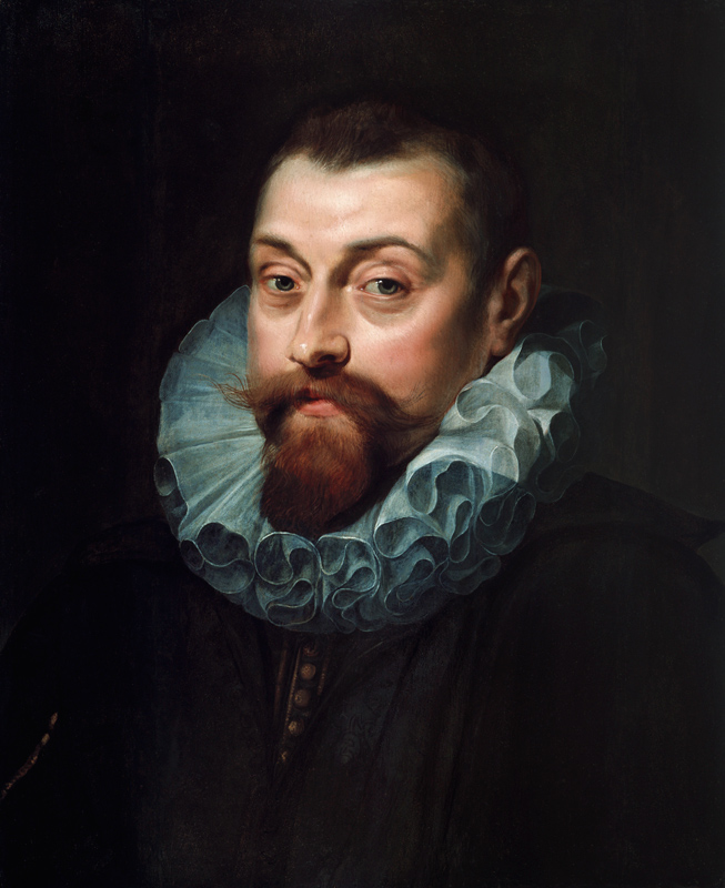 Portrait of a man, bust length, in dark costume with a white ruff, c.1597-99 à Peter Paul Rubens