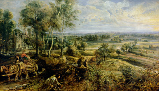 Paysage d'automne avec une vue sur Het Steen à Peter Paul Rubens