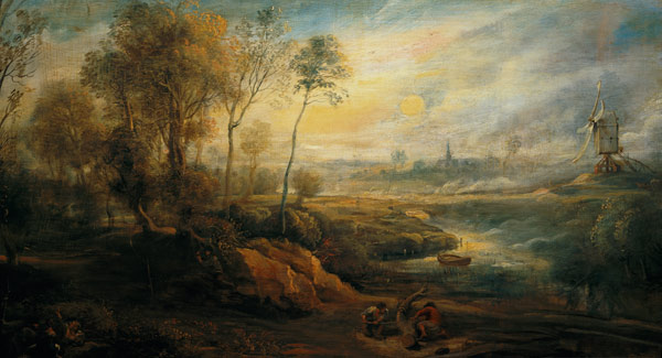 Landscape with a Birdcatcher à Peter Paul Rubens
