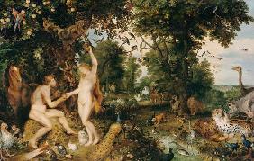 Adam et Eve dans le jardin d'Eden