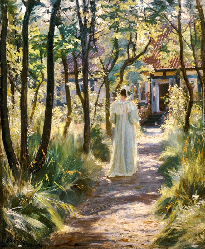 Marie In The Garden à Peter Severin Kroyer