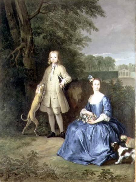 Portrait of Master Edward and Miss Mary Macro à Peter Tillemans