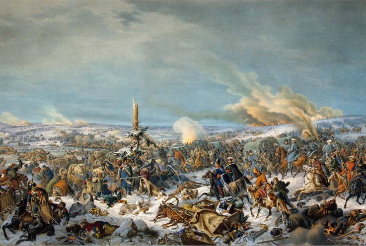 Crossing the Berezina River on 17 November 1812 à Peter von Hess
