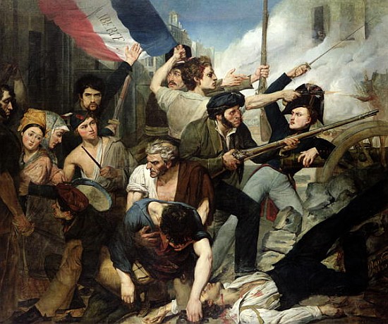 Scene of the 1830 Revolution à Philibert Rouviere