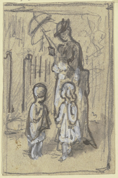 Figurenskizze: Dame und zwei Kinder à Philipp Rumpf