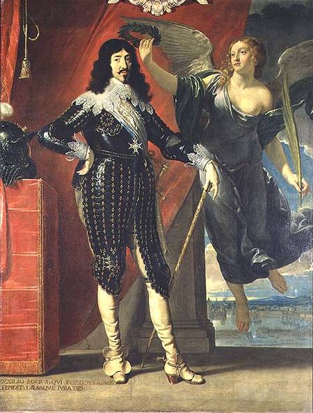 Louis XIII (1601-43) Crowned by Victory à Philippe de Champaigne