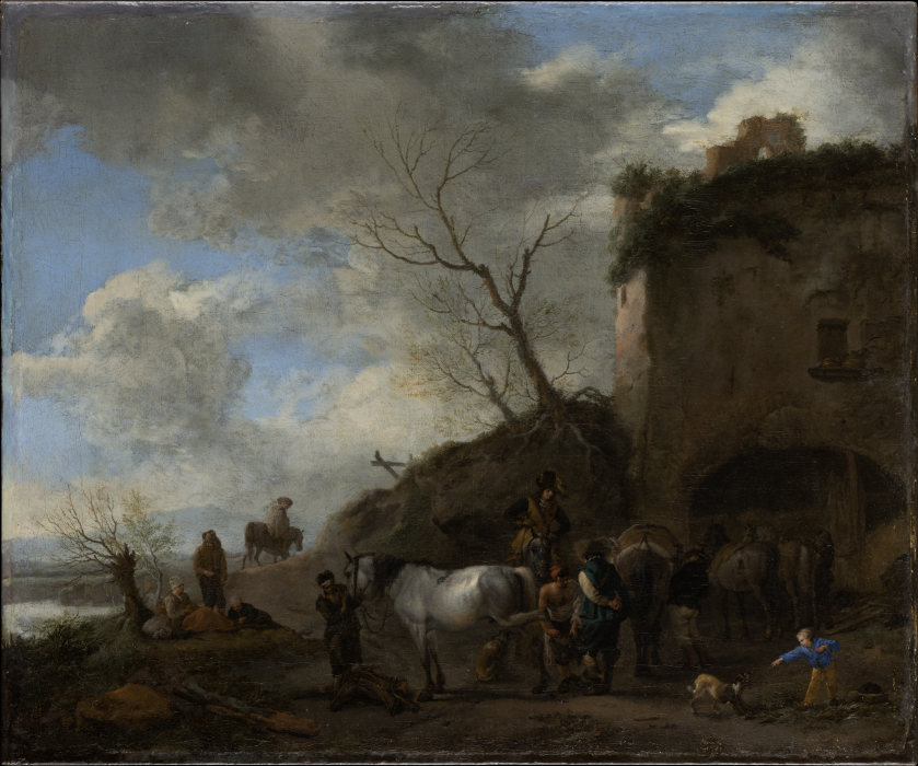 Riders at a Blacksmiths à Philips Wouwerman