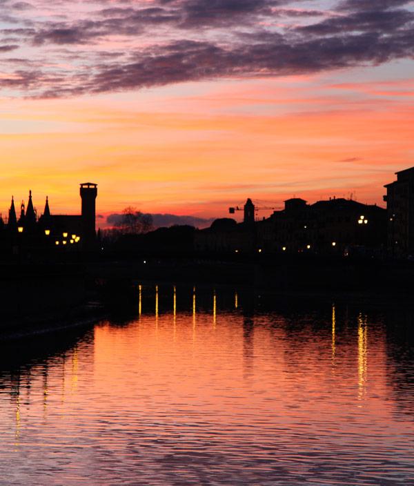 Coucher du soleil à Pise 2015