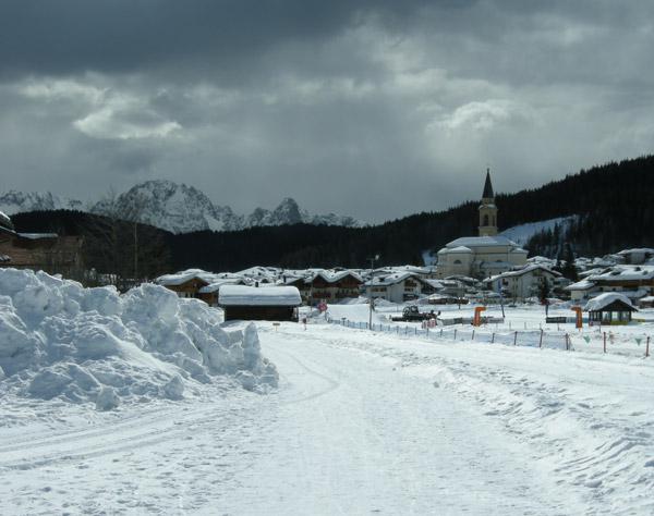 Paysage sous la neige à Padola 2006