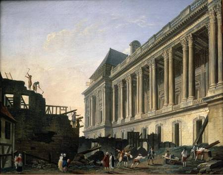 The Clearing of the Louvre colonnade à Pierre Antoine Demachy