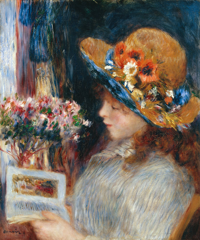 Fille lisant à Pierre-Auguste Renoir