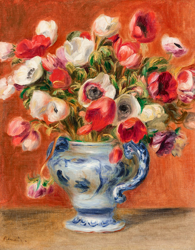 Vase D''Anemones à Pierre-Auguste Renoir