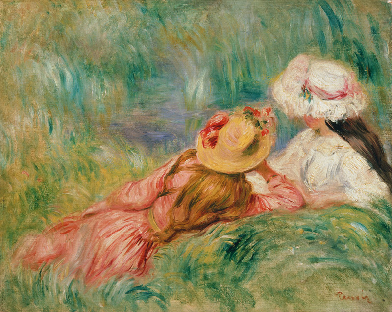 Young Girls the Water, c.1893 à Pierre-Auguste Renoir