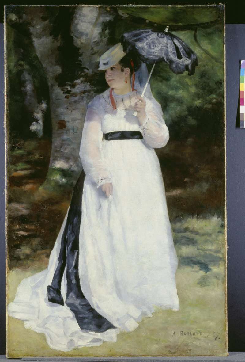 Lise mit dem Sonnenschirm (Lise - La fem - Pierre-Auguste Renoir en  reproduction imprimée ou copie peinte à l\'huile sur toile