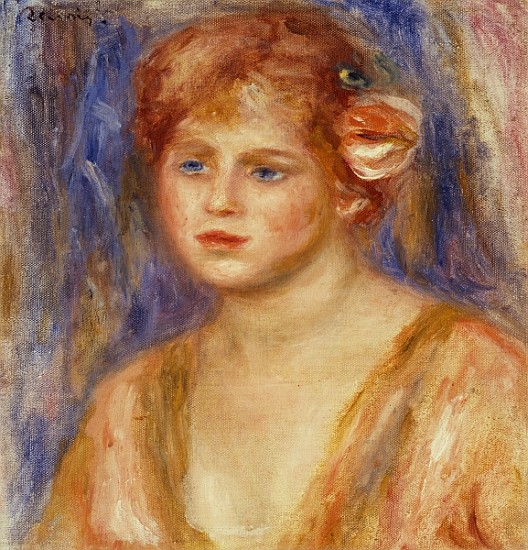 Portrait of a young girl à Pierre-Auguste Renoir