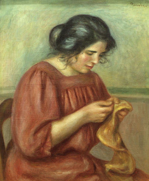 Renoir / Gabrielle sewing / 1908 à Pierre-Auguste Renoir
