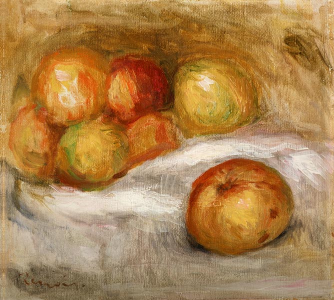 Renoir, Nature morte avec pommes à Pierre-Auguste Renoir