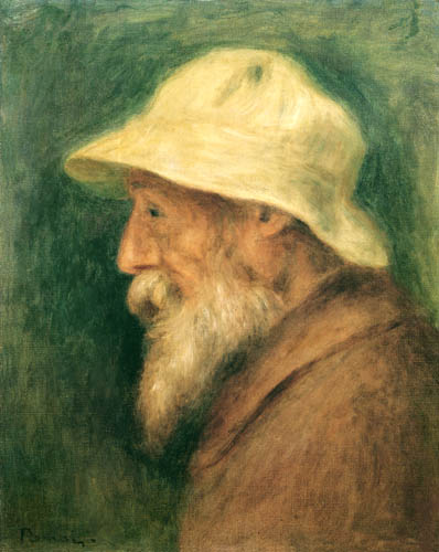 auto-portrait avec le chapeau blanc à Pierre-Auguste Renoir