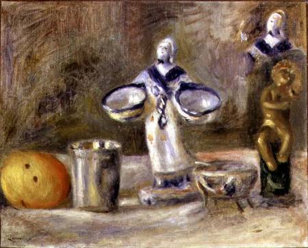 Still Life with a Faience Figure à Pierre-Auguste Renoir