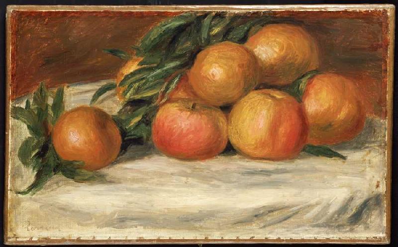 Stillleben mit Äpfeln und Orangen à Pierre-Auguste Renoir
