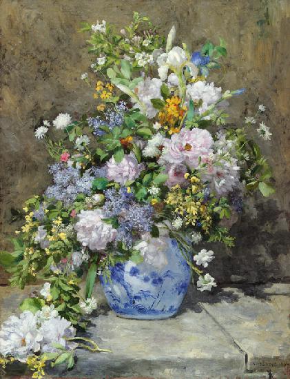 Grand vase avec fleurs 1866