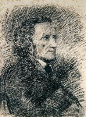 Portrait of Richard Wagner (pencil on paper)