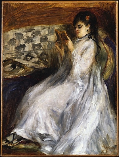 Woman in White Reading à Pierre-Auguste Renoir
