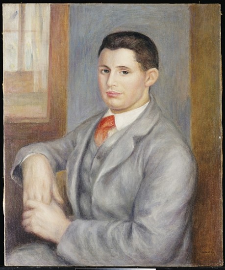 Young Man with a Red Tie à Pierre-Auguste Renoir