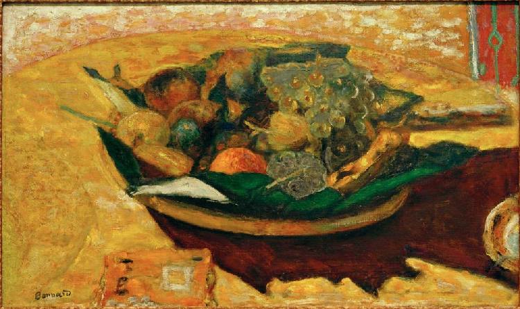 Coupe de fruits sur une table à Pierre Bonnard