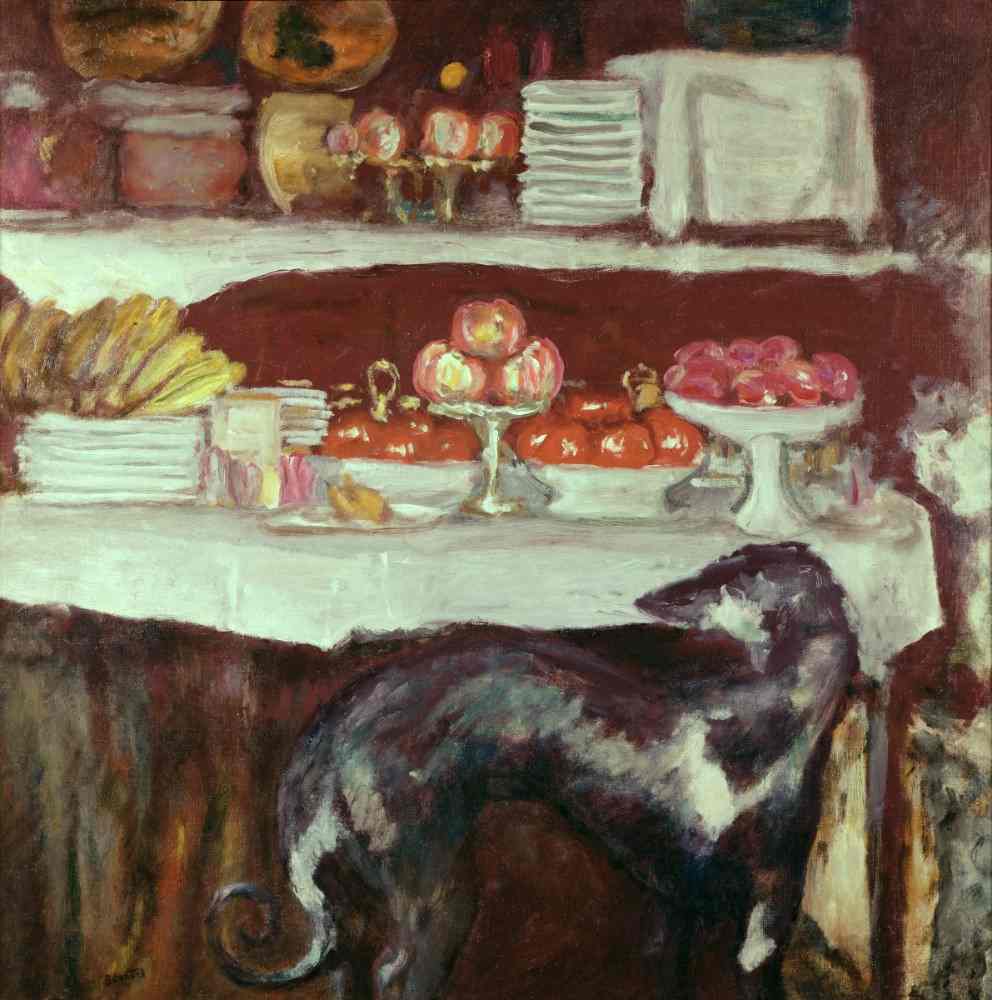 Greyhound and Still Life à Pierre Bonnard