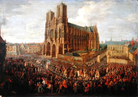 The procession of King Louis XV (1710-74) after his coronation, 26th October 1722 à Pierre-Denis Martin