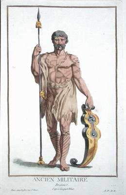 Dress of a Breton Warrior from 'Receuil des Estampes, Representant les Rangs et les Dignites, suivan à Pierre Duflos