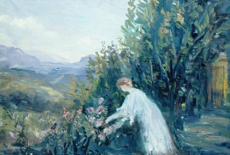 Woman in a Garden à Pierre Laprade