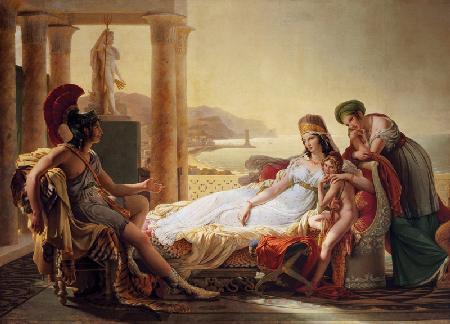 Aeneas fait un rapport à Dido de la chute à des Troyes