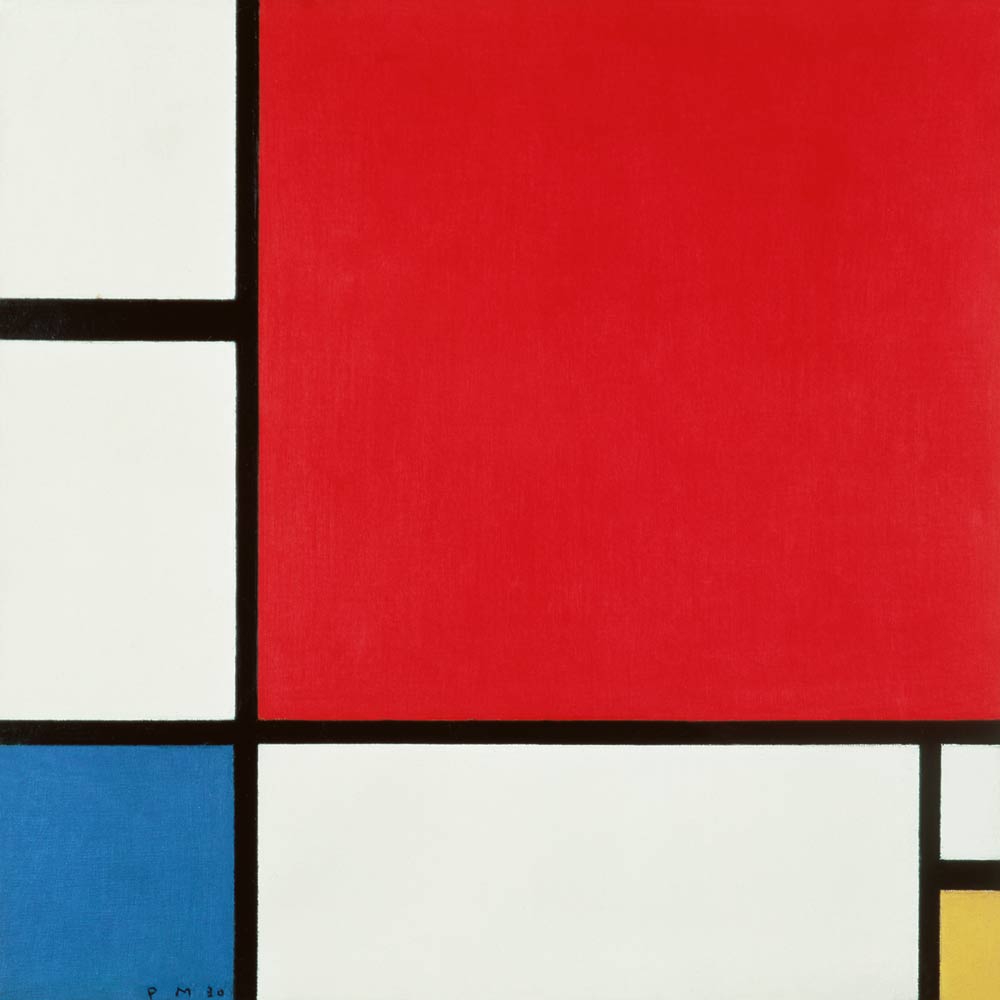 Composition in red, blue… à Piet Mondrian