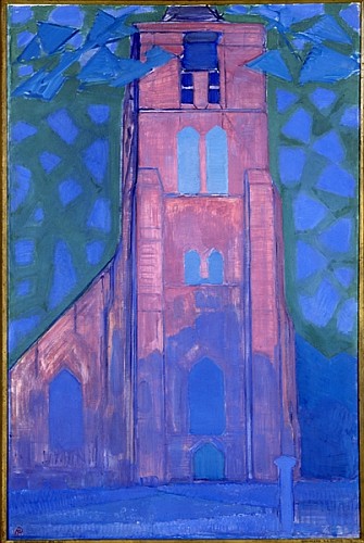 Church tower at Domburg à Piet Mondrian