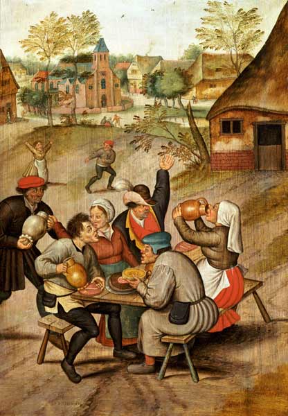 The Servants Breakfast After The Wedding à Pieter Brueghel l'Ancien
