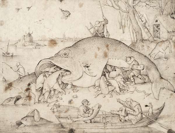 Big fishes eat small ones à Pieter Brueghel l'Ancien