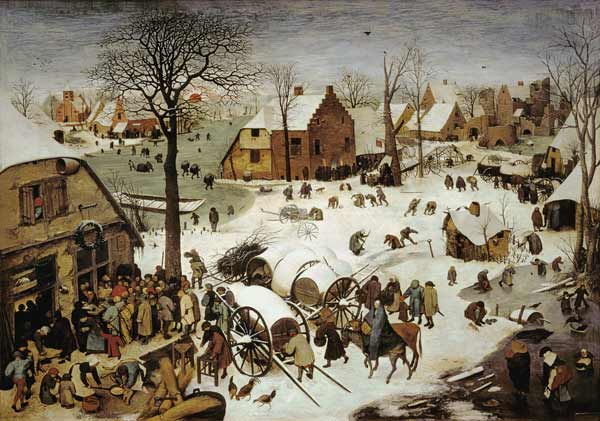 Recensement à Bethlehem à Pieter Brueghel l'Ancien