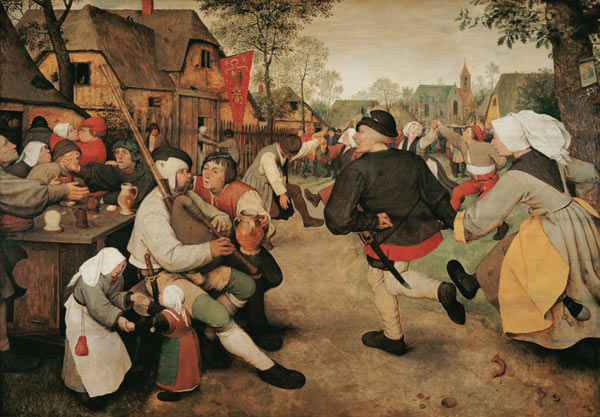 Dance de paysan. à Pieter Brueghel l'Ancien