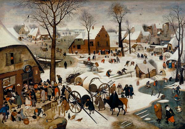 Le recensement de Bethléem à Pieter Brueghel le Jeune