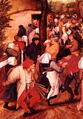 Rustic Wedding, detail of people dancing